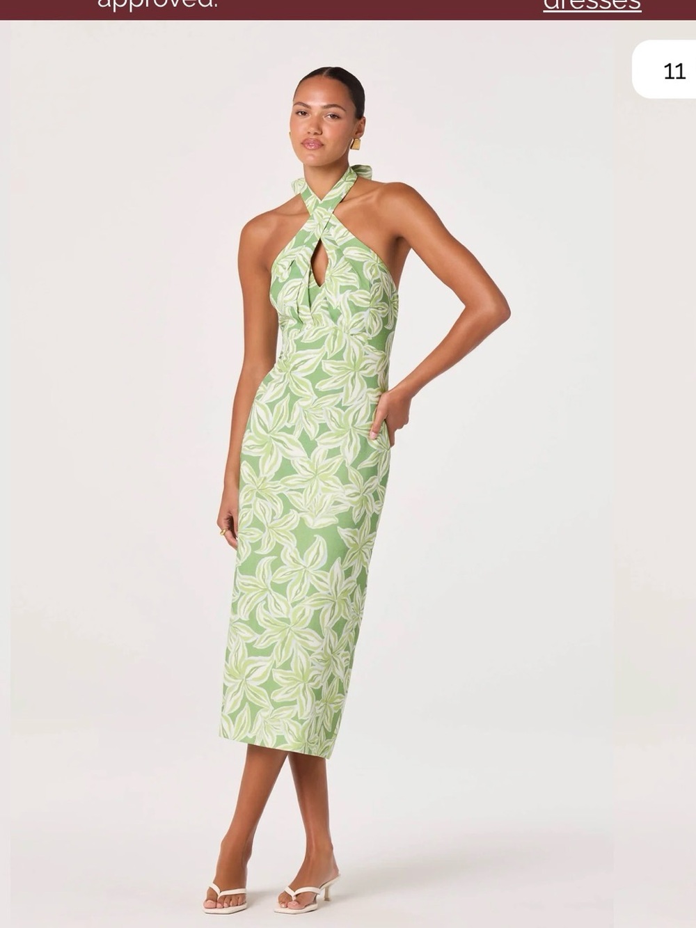 ASTR Anita Halter Keyhole Midi Dress - Picture 4 of 8